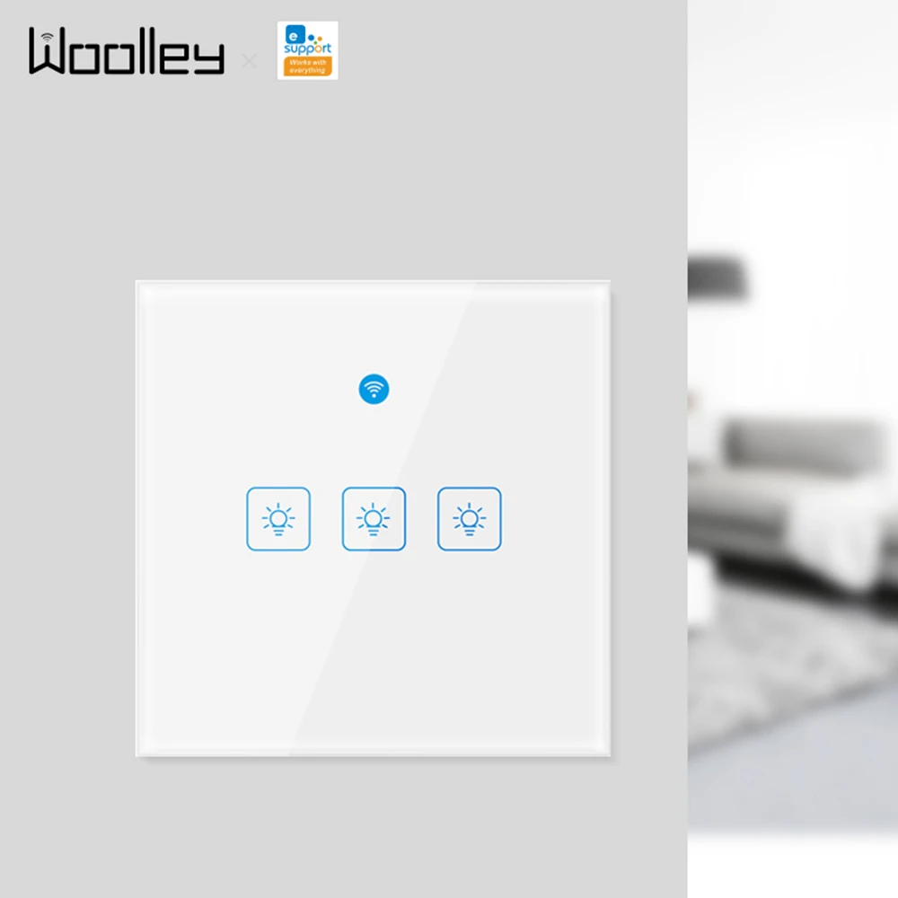 Умный светильник ключатель света Woolley Wi-Fi настенный сенсорный выключатель