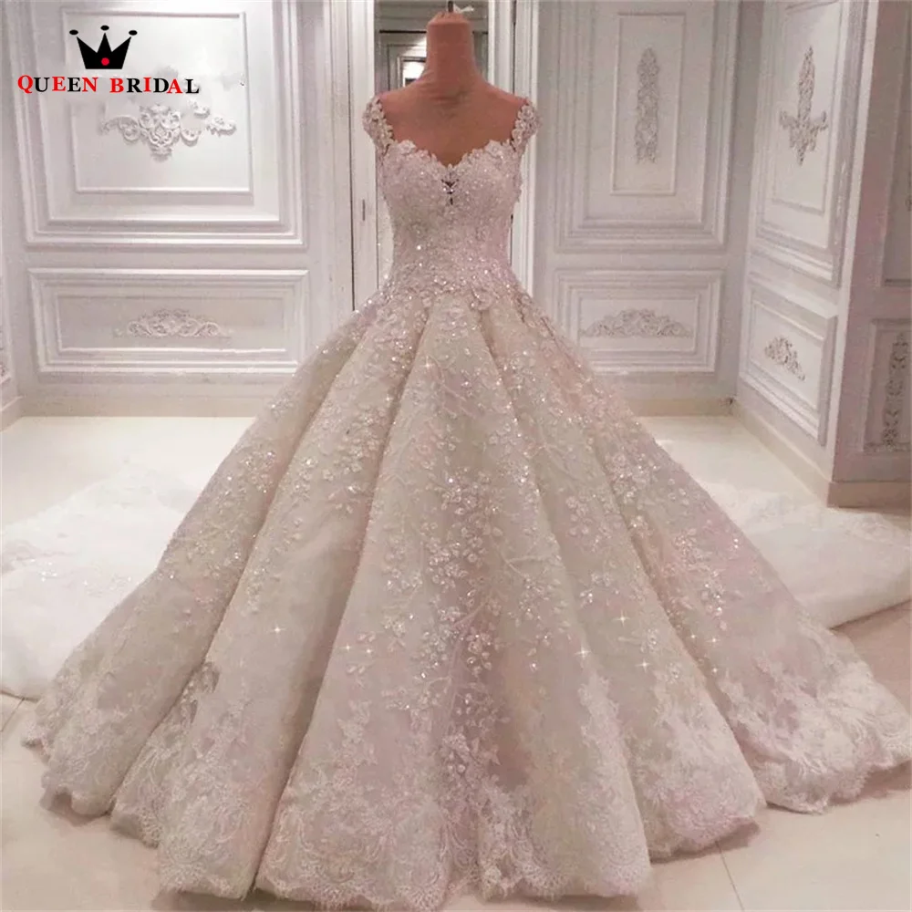 Luxurious Princess Wedding Dresses Puffy Long Train Tulle Lace Beaded Crystal Formal Real Bride Gown Custom Made JY72
Luxurious Princess Wedding Dresses Puffy Long Train Tulle Lace Beaded Crystal Formal Real Bride Gown Custom Made JY72
