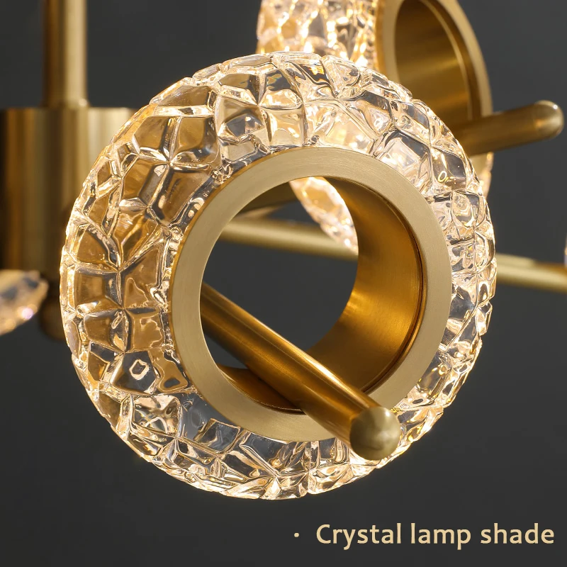 Light Luxury Chandelier Modern Copper Lamps Creative Crystal Lamp Living Room Lamp Villa Bedroom Lamp Dining Room Chandelier
Light Luxury Chandelier Modern Copper Lamps Creative Crystal Lamp Living Room Lamp Villa Bedroom Lamp Dining Room Chandelier