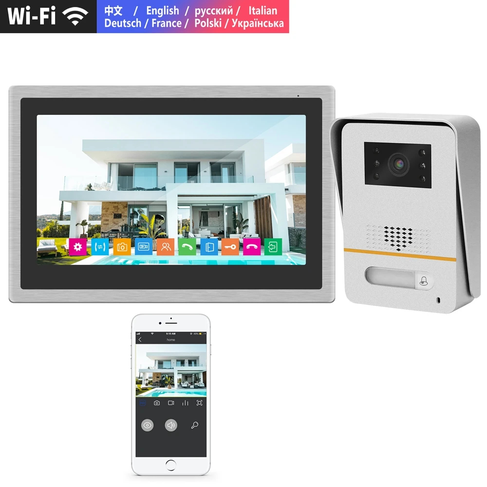 WIFI Video Intercom for Home Smart Door Phone IP Intecom System 10 Inch Touch Screen Monitor Doorbell Camera Talk Record Unlock
WIFI Video Intercom for Home Smart Door Phone IP Intecom System 10 Inch Touch Screen Monitor Doorbell Camera Talk Record Unlock