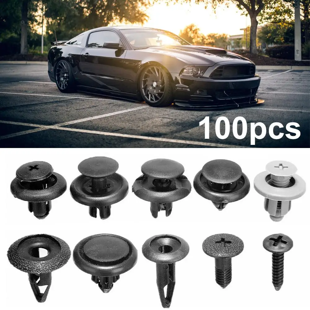 100Pcs Auto Car Trunk Screw Rivets Set Bumper Fender Plastic Fastener Clips
100Pcs Auto Car Trunk Screw Rivets Set Bumper Fender Plastic Fastener Clips