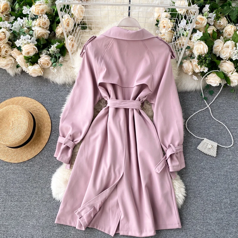 Classic Korean Fashion Medium Long Autumn Winter Trench Women Popular Double Breasted Wind Coat
Classic Korean Fashion Medium Long Autumn Winter Trench Women Popular Double Breasted Wind Coat