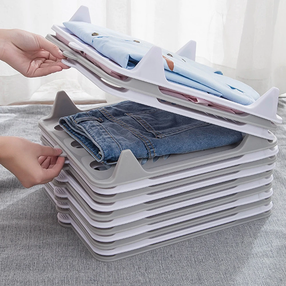 Lazy Folding Clothes Organizer Wardrobe Storage T Shirt Folder Board Clothing Dividers Stackable Folding Board Home Organizer
Lazy Folding Clothes Organizer Wardrobe Storage T Shirt Folder Board Clothing Dividers Stackable Folding Board Home Organizer