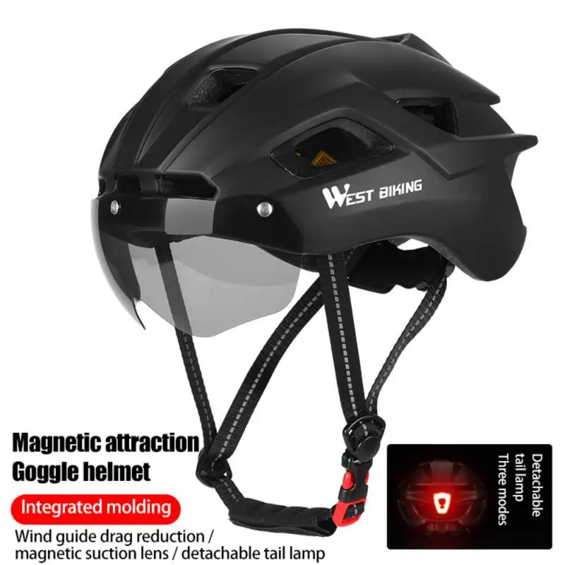 WEST BIKING Integrally-molded Bike Helmet With Polarized Goggles Removable Taillight MTB Road Bike Cycling Protective Helmet
WEST BIKING Integrally-molded Bike Helmet With Polarized Goggles Removable Taillight MTB Road Bike Cycling Protective Helmet