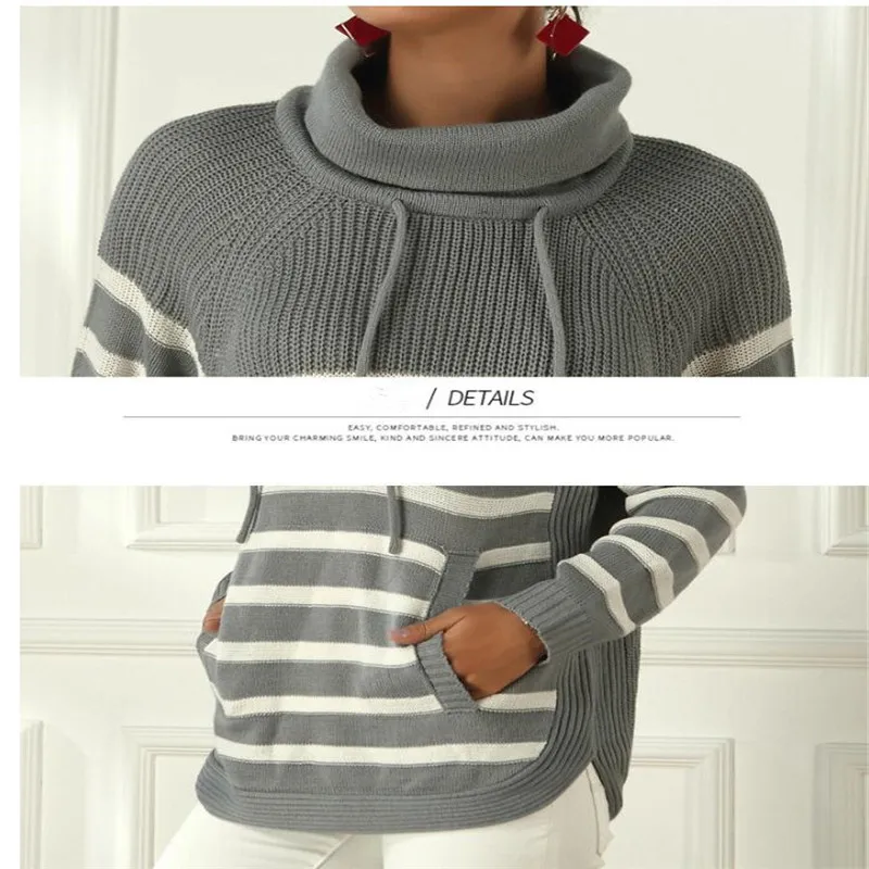 Shikoroleva Women Turtleneck Sweater Fall Winter Long Sleeve Strip Pullover Homme Pocket Drawstring Plus Size 2xl Pink Green
Shikoroleva Women Turtleneck Sweater Fall Winter Long Sleeve Strip Pullover Homme Pocket Drawstring Plus Size 2xl Pink Green