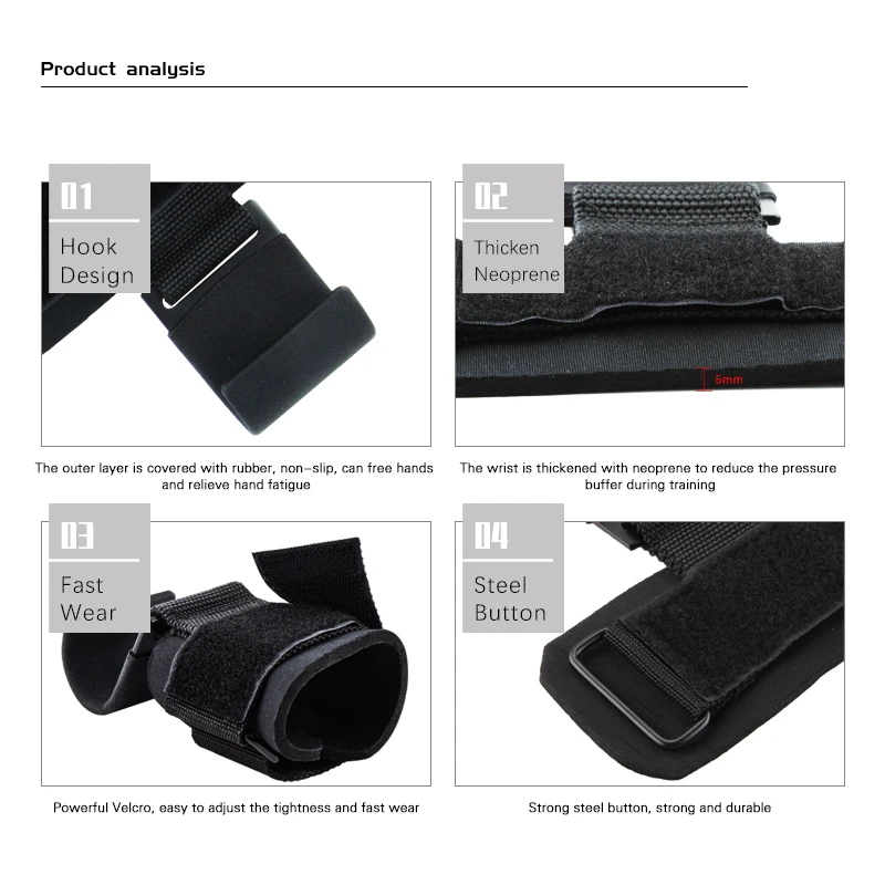 Weight Lifting Hook Grips With Wrist Wraps Hand-Bar Wrist Strap Gym Fitness Hook Weight Strap Pull-Ups Power Lifting Gloves
Weight Lifting Hook Grips With Wrist Wraps Hand-Bar Wrist Strap Gym Fitness Hook Weight Strap Pull-Ups Power Lifting Gloves