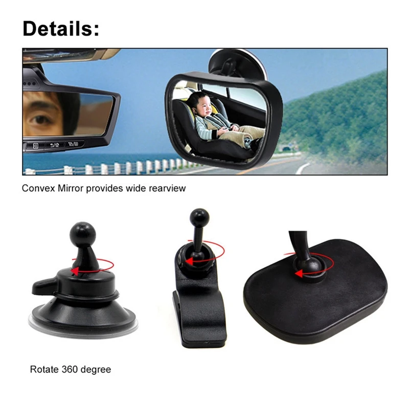 Car Seat Back Rear View Mirror For Baby Mini Safety Convex Mirrors Kids Monitor Adjustable Auto Child Infant Rearview Mirror
Car Seat Back Rear View Mirror For Baby Mini Safety Convex Mirrors Kids Monitor Adjustable Auto Child Infant Rearview Mirror
