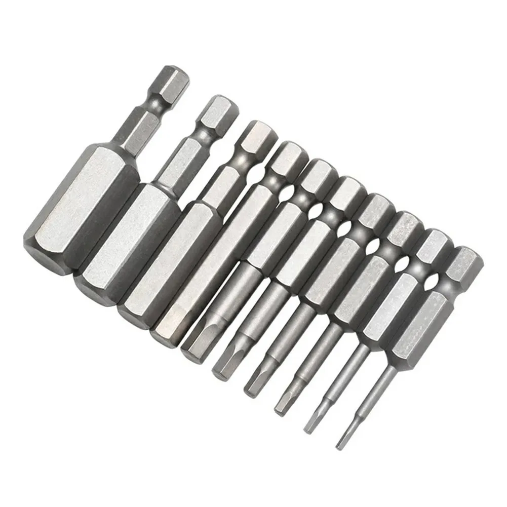 10pcs 1/4 Hex Shank Magnetic Head Screw Driver 50mm Screwdriver Bits H1.5-H12 Hand Tool With Handle Hexagonal Bit Cordless Drill
10pcs 1/4 Hex Shank Magnetic Head Screw Driver 50mm Screwdriver Bits H1.5-H12 Hand Tool With Handle Hexagonal Bit Cordless Drill