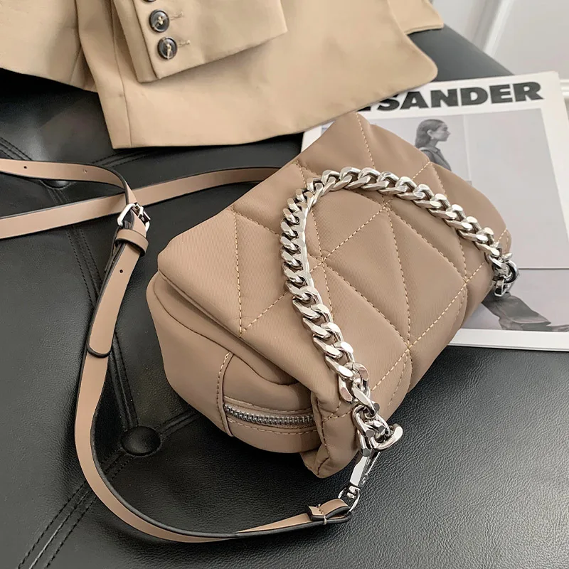 Женская мини-сумка через плечо из нейлона с цепочкой 2021 | Багаж и сумки
