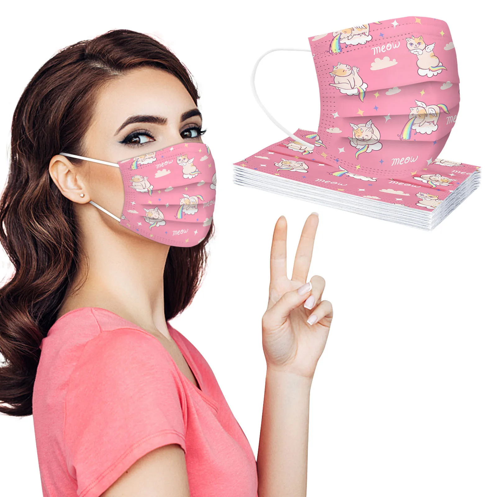 50pc Mouth Mask Adult Cat Print Disposable Masks Breathable Disposable Face Mask Dust Protective Masque Industrial 3ply Ear Loop
50pc Mouth Mask Adult Cat Print Disposable Masks Breathable Disposable Face Mask Dust Protective Masque Industrial 3ply Ear Loop