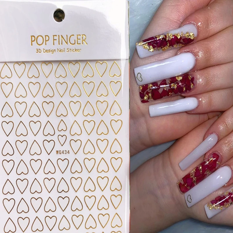 3D Gold Hearts Nail Art Stickers DIY Manicure Decal Simple Nails Design Adhesive Sticker Wraps Tip Decoration Nail Accesoires
3D Gold Hearts Nail Art Stickers DIY Manicure Decal Simple Nails Design Adhesive Sticker Wraps Tip Decoration Nail Accesoires