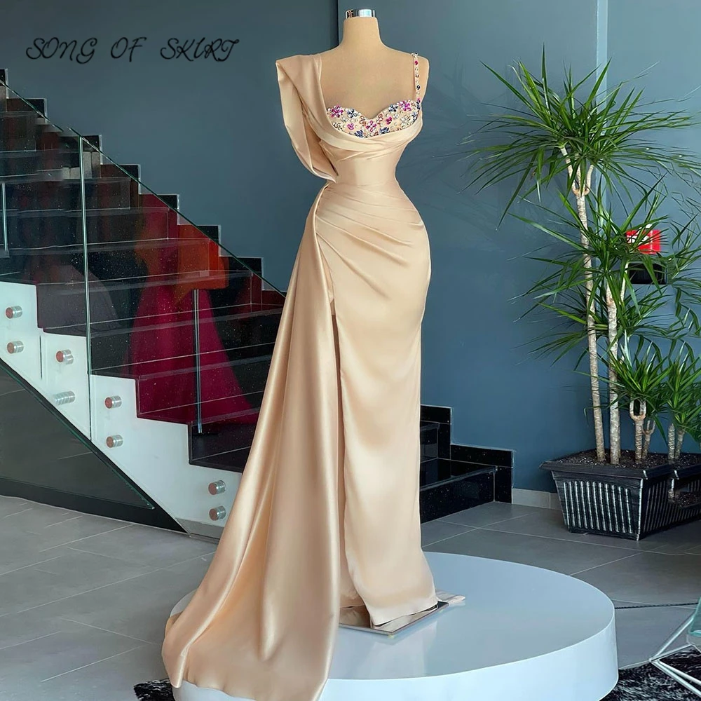 Elegance Sweetheart One Shoulder Women Evening Dresses High Side Split Crystal Strap Ladies Prom Gown Robes De Soirée
Elegance Sweetheart One Shoulder Women Evening Dresses High Side Split Crystal Strap Ladies Prom Gown Robes De Soirée