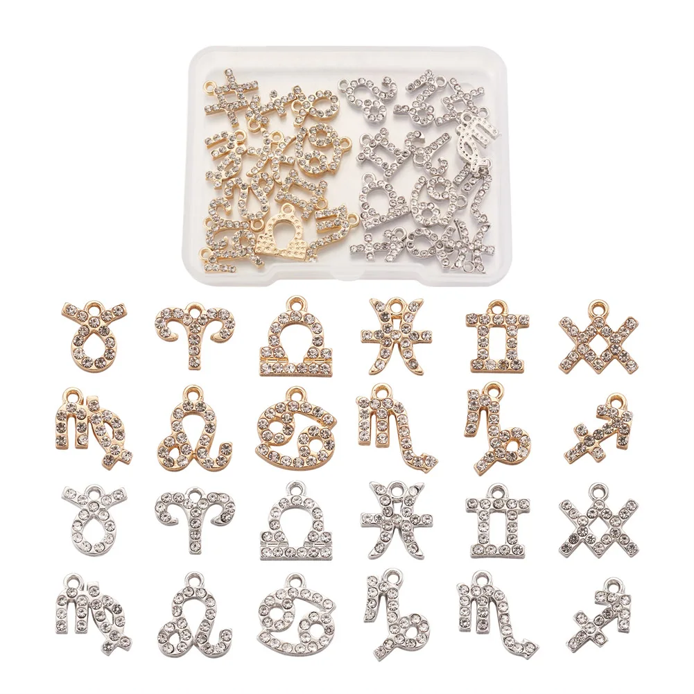 2 Sets Alloy Rhinestone 12 Constellations Pendant Crystal Zodiac Charm Silver Color For Bracelet Necklace DIY Jewelry Making
2 Sets Alloy Rhinestone 12 Constellations Pendant Crystal Zodiac Charm Silver Color For Bracelet Necklace DIY Jewelry Making