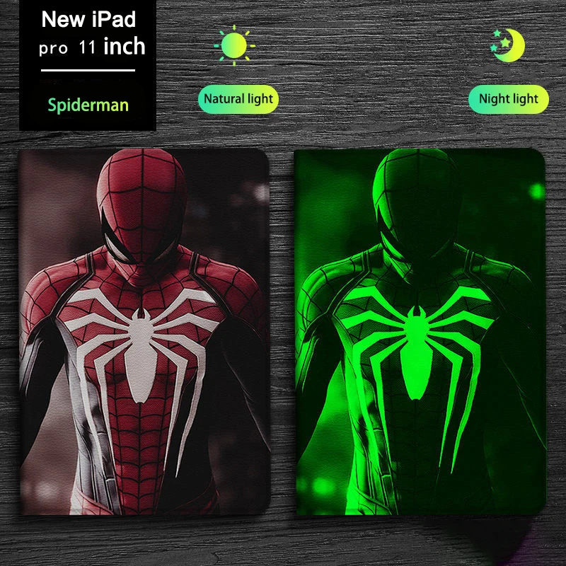 Светящийся чехол Marvel Человек паук для IPad 10 2 2019 Mini 1 3 9 7 2017 2018 Air мягкий