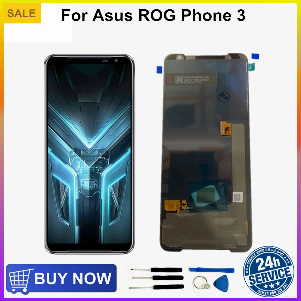 Original 1B color AMOLED LCD Display For ASUS ROG Phone 3 Phone3 Touch Screen With Frame For ASUS ROG Phone 3 ZS661KS ROG 5 LCD
Original 1B color AMOLED LCD Display For ASUS ROG Phone 3 Phone3 Touch Screen With Frame For ASUS ROG Phone 3 ZS661KS ROG 5 LCD