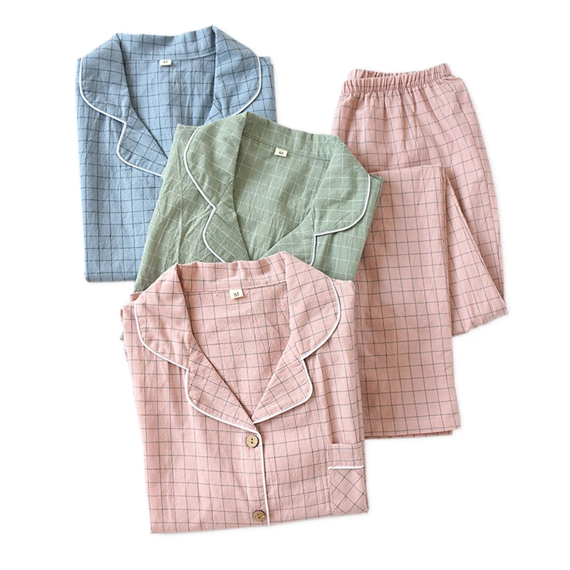 Fresh plaid 100% cotton pajamas sets women sleepwear Korea autumn long sleeve quality Washed cotton pyjamas women sleepwear
Fresh plaid 100% cotton pajamas sets women sleepwear Korea autumn long sleeve quality Washed cotton pyjamas women sleepwear