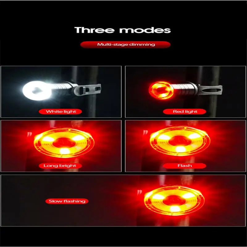 New Bike MTB Light buttonbattery chargeable Cycling Helmet Headlight Waterproof Bicycle Rear Taillight Lamp Flashlight | Спорт и