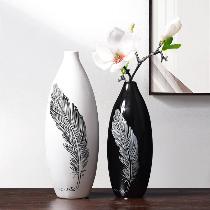 Jingdezhen Ceramic Vase Decoration living room flower arrangement home desktop TV cabinet Nordic dry flower soft decoration 
Jingdezhen Ceramic Vase Decoration living room flower arrangement home desktop TV cabinet Nordic dry flower soft decoration