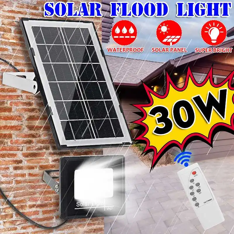 30W 27LED Solar LED Flood Light with Remote Control Solar Wall Street Lamp Waterproof IP67 Outdoor Garden Landscape Lighting
30W 27LED Solar LED Flood Light with Remote Control Solar Wall Street Lamp Waterproof IP67 Outdoor Garden Landscape Lighting