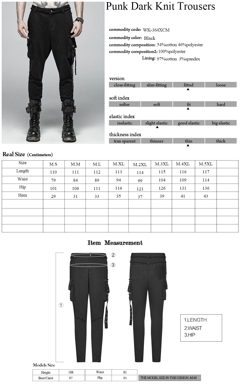 PUNK RAVE Mens Punk Rock Black Knit Trousers Casual Mens Streetwear Big Pocket Long Punk Personality Cross Pants
PUNK RAVE Mens Punk Rock Black Knit Trousers Casual Mens Streetwear Big Pocket Long Punk Personality Cross Pants