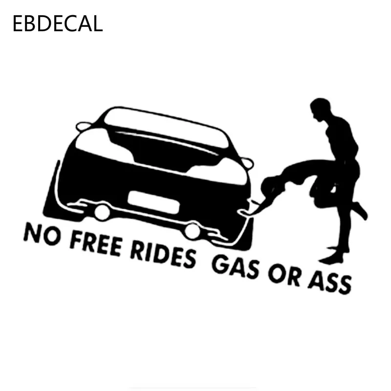 "No Free Rides" газ или попа виниловая Светоотражающая Лазерная светящаяся