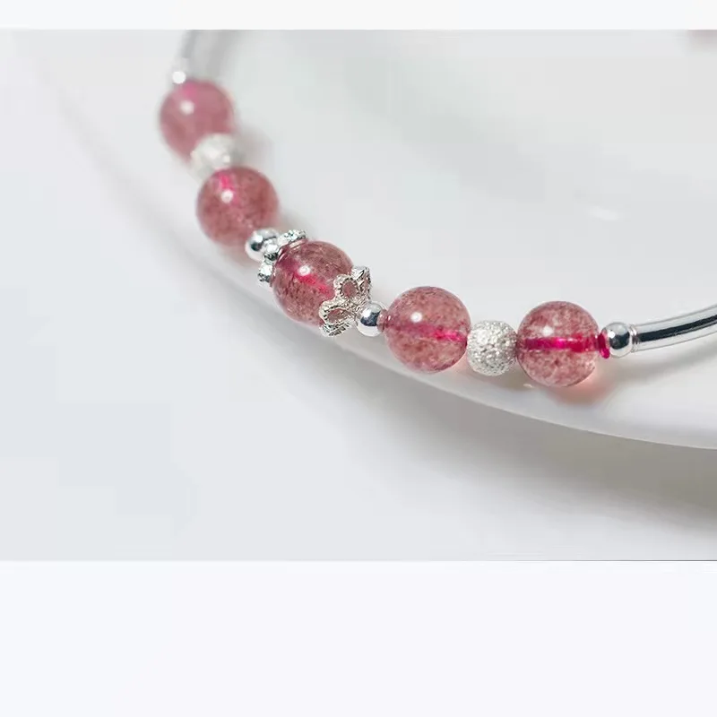 S925 silver fashion six star strawberry crystal beads versatile Bracelet DIY Bracelet accessories
S925 silver fashion six star strawberry crystal beads versatile Bracelet DIY Bracelet accessories