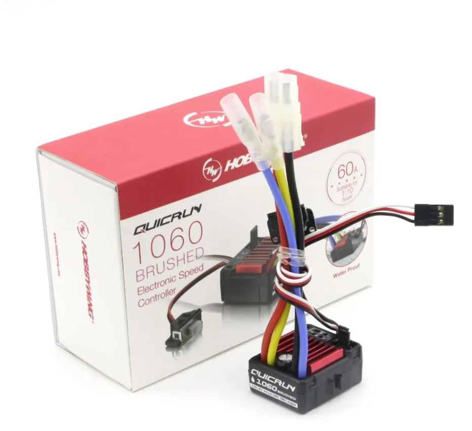 Original HobbyWing QuicRun 1060 60A Brushed Electronic Speed Controller ESC For 1:10 RC Car Waterproof For RC Car
Original HobbyWing QuicRun 1060 60A Brushed Electronic Speed Controller ESC For 1:10 RC Car Waterproof For RC Car