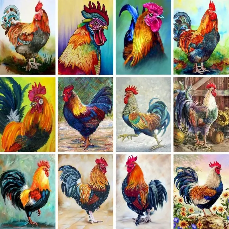 GATYZTORY 60*75cm Cock Painting by numbers Pictures for the home Canvas painting Animal Paint by numbers
GATYZTORY 60*75cm Cock Painting by numbers Pictures for the home Canvas painting Animal Paint by numbers