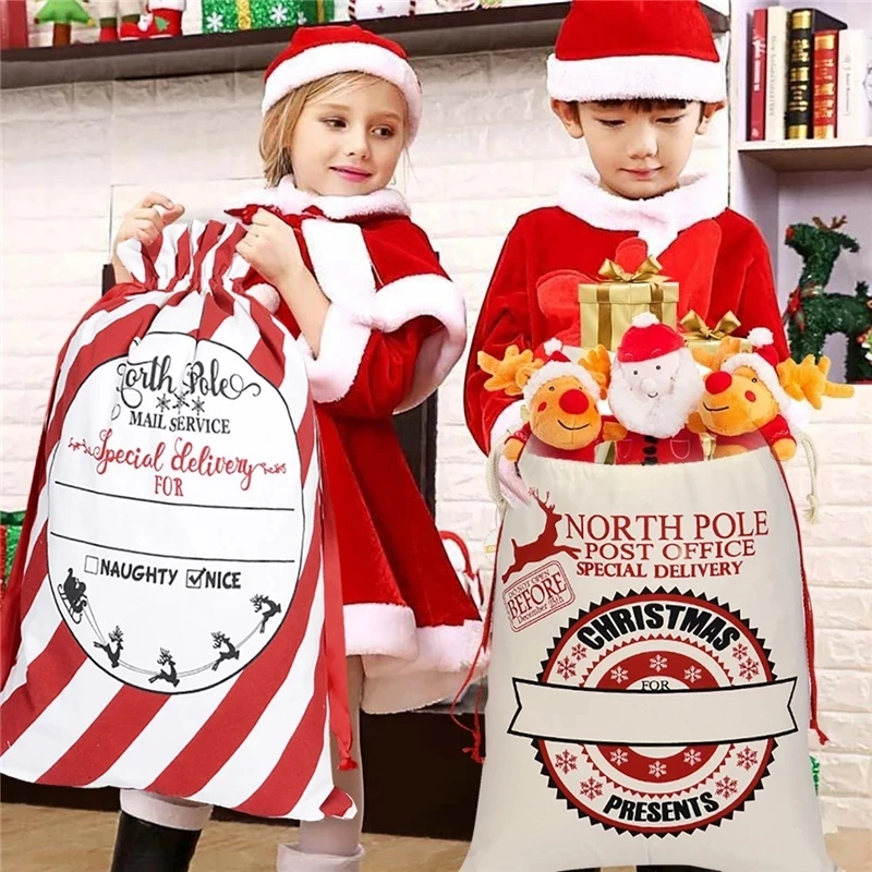 Christmas Gift Bag Sack Drawstring Santa Claus Storage Candy Holders Large Capacity Creative Canvas Bags
Christmas Gift Bag Sack Drawstring Santa Claus Storage Candy Holders Large Capacity Creative Canvas Bags