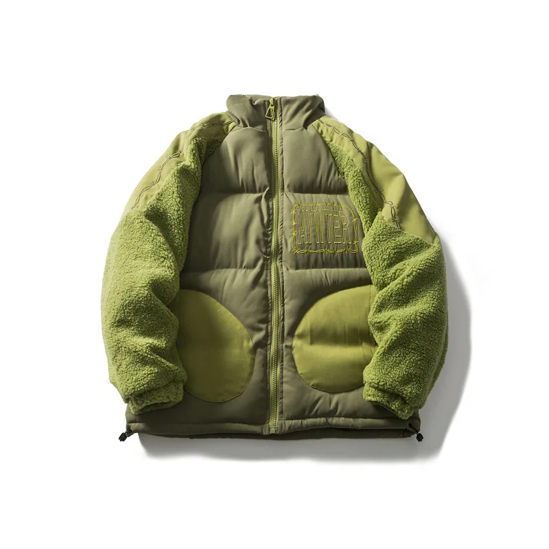 2021 winter men's cotton clothing casual warm all-match green thick plush stitching large embroidered bread clothing
2021 winter men's cotton clothing casual warm all-match green thick plush stitching large embroidered bread clothing
