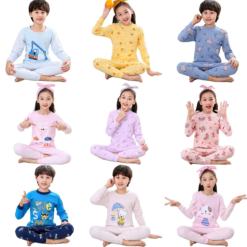 Boys Girls Pajamas Autumn Winter Long sleeve Children's Clothing Sleepwear Cotton Pyjamas Sets For Kids Two-Piece Suit
Boys Girls Pajamas Autumn Winter Long sleeve Children's Clothing Sleepwear Cotton Pyjamas Sets For Kids Two-Piece Suit