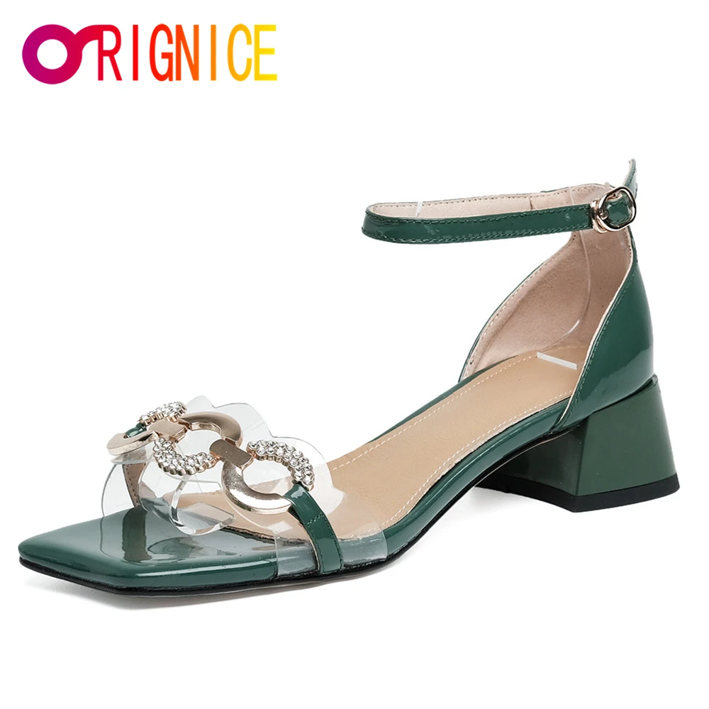 Orignice New Arrival Metal Chains Crystal Embellished Summer High Heeled Sandals Peep Toe Buckle Ankle Strap Party Shoes Women
Orignice New Arrival Metal Chains Crystal Embellished Summer High Heeled Sandals Peep Toe Buckle Ankle Strap Party Shoes Women
