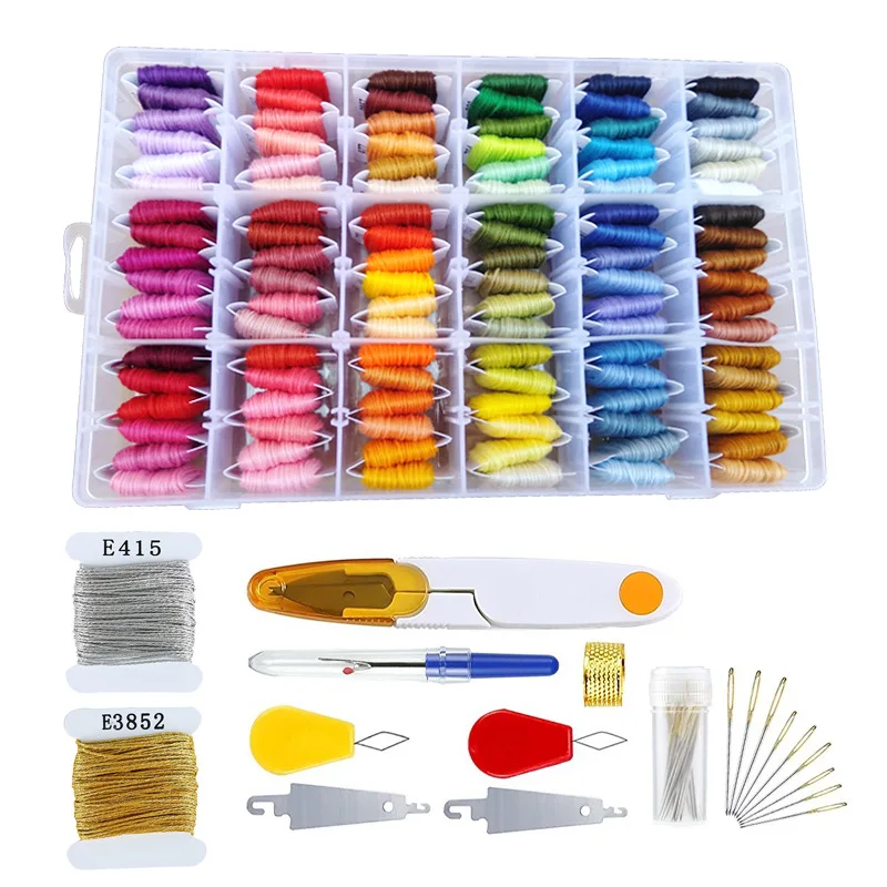 36/50/60/108 Colors Box Set Embroidery Thread Cross Stitch Thread DIY Woven Colored Cotton Crafts Sewing Skein Accessories Tools
36/50/60/108 Colors Box Set Embroidery Thread Cross Stitch Thread DIY Woven Colored Cotton Crafts Sewing Skein Accessories Tools