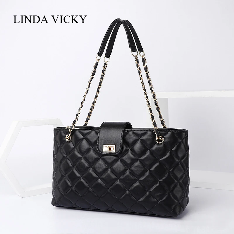 Women Genuine Leather Tote Bag Fashion Luxury Messenger Bag Lady Elegant Chain Handbag Large Capacity Top Sheepskin Shoulder Bag
Women Genuine Leather Tote Bag Fashion Luxury Messenger Bag Lady Elegant Chain Handbag Large Capacity Top Sheepskin Shoulder Bag