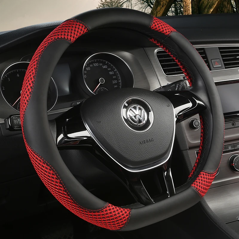 D Shape 38cm Car Steering Wheel Cover Non-slip PU Leather for POLO GOLF 7 Scirocco Suzuki Swift Nissan Rogue High Quality
D Shape 38cm Car Steering Wheel Cover Non-slip PU Leather for POLO GOLF 7 Scirocco Suzuki Swift Nissan Rogue High Quality