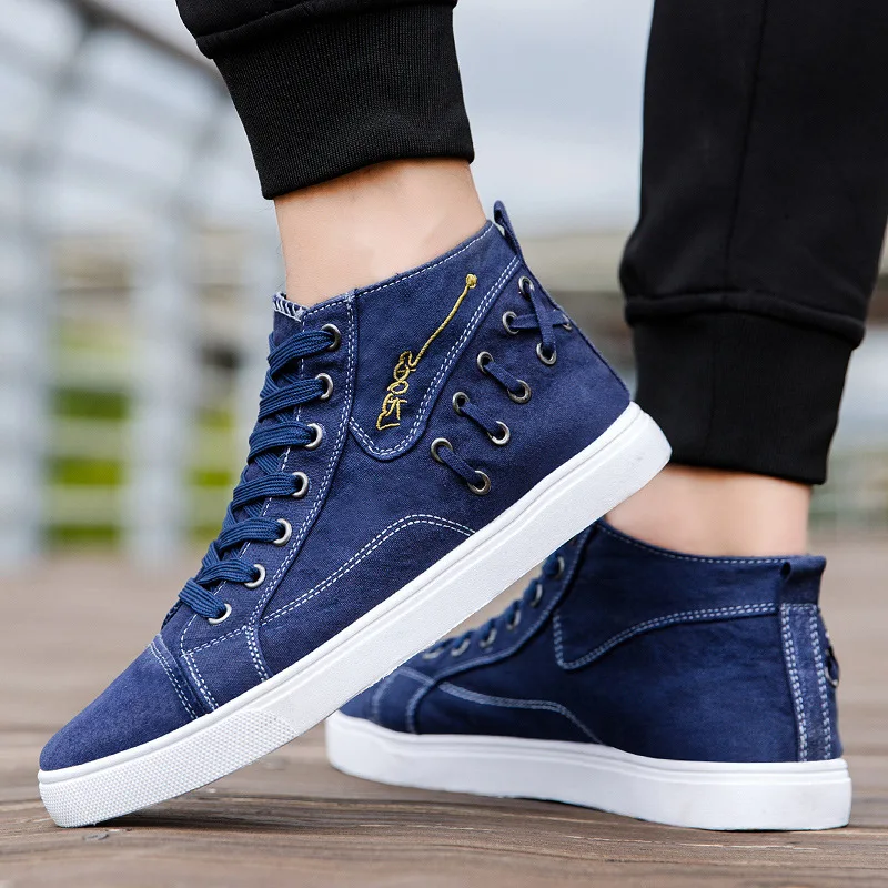 Men Shoes Fashion Trend Spring and Autumn New Casual Shoes Men's Canvas Shoes Korean Version of Students High Help Denim Shoes
Men Shoes Fashion Trend Spring and Autumn New Casual Shoes Men's Canvas Shoes Korean Version of Students High Help Denim Shoes