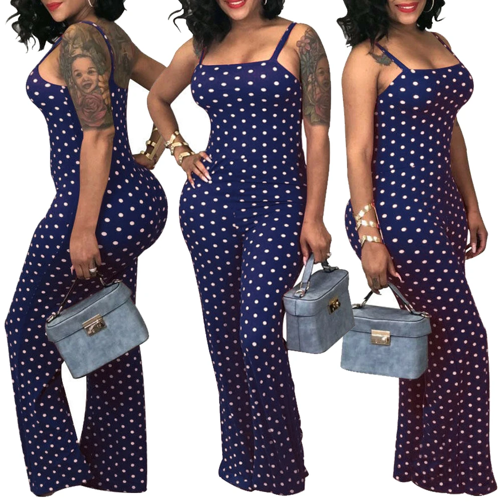 Women Sling Sleeveless Polka Dot Black Ladies Jumpsuit Polka Dots Women Summer Casual Sleeveless Romper 6 Colors 
Women Sling Sleeveless Polka Dot Black Ladies Jumpsuit Polka Dots Women Summer Casual Sleeveless Romper 6 Colors