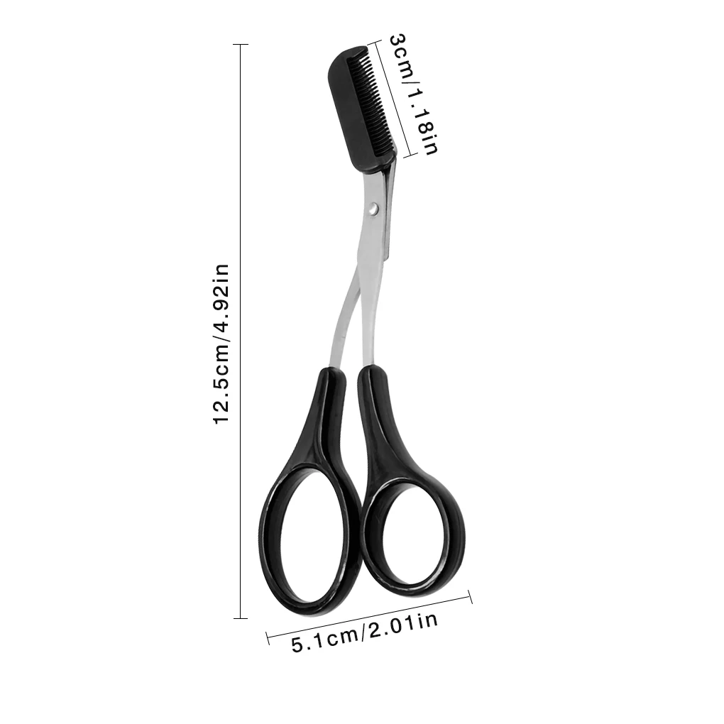 1 PC Eyebrow Trimmer Stainless Steel Eyelash Hair Clip Scissors Portable Eyebrow Shaver Trimming Tool with Comb Makeup Accessory 
1 PC Eyebrow Trimmer Stainless Steel Eyelash Hair Clip Scissors Portable Eyebrow Shaver Trimming Tool with Comb Makeup Accessory