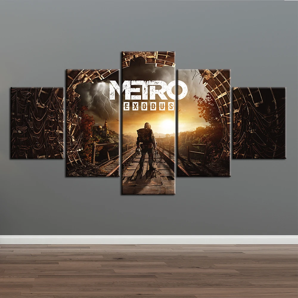 Canvas Printing Type Style Modular Picture 5 Pieces Game Metro Exodus Poster For Modern Living Room Home Decorative Wall Art
Canvas Printing Type Style Modular Picture 5 Pieces Game Metro Exodus Poster For Modern Living Room Home Decorative Wall Art