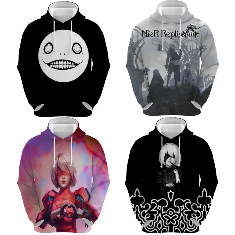 Spring Autumn 3D NieR Replicant Unisex Hoodies Male Long Sleeve Pullover Women Cartoon Anime Sweatshirts Streetwear Sudadera
Spring Autumn 3D NieR Replicant Unisex Hoodies Male Long Sleeve Pullover Women Cartoon Anime Sweatshirts Streetwear Sudadera