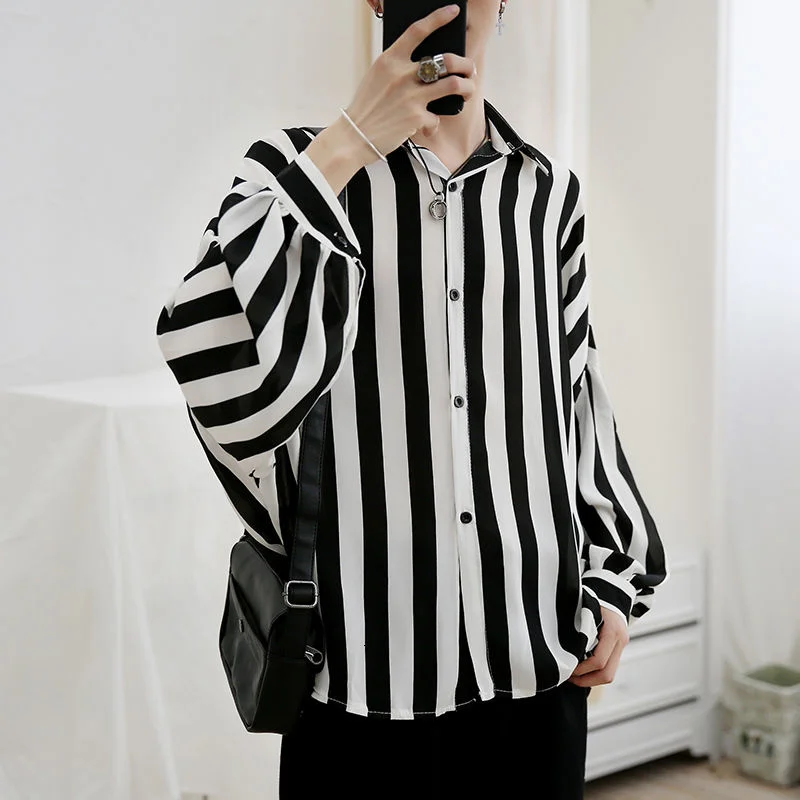 Autumn Oversized Shirt Men Fashion Society Mens Dress Shirt Korean Loose Long-sleeved Shirts Mens Striped Casual Shirt S-2XL
Autumn Oversized Shirt Men Fashion Society Mens Dress Shirt Korean Loose Long-sleeved Shirts Mens Striped Casual Shirt S-2XL