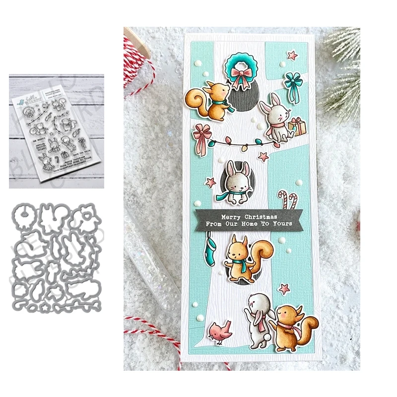 Animals Dress Up Festive Lights Metal Cutting Dies and Clear Stamps Scrapbooking Letters Craft Stencil Album Sheet Decor Mold
Animals Dress Up Festive Lights Metal Cutting Dies and Clear Stamps Scrapbooking Letters Craft Stencil Album Sheet Decor Mold