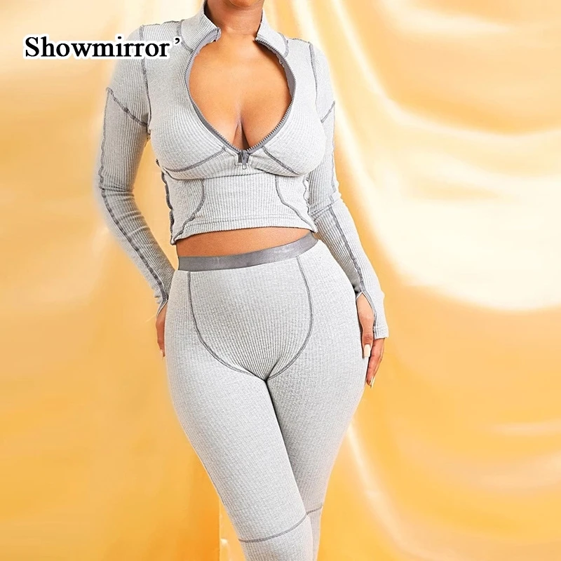Топ Showmirror в рубчик с длинным рукавом, на молнии, яркие облегающие брюки с декоративными линиями, спортивная одежда, осень-зима, два пирога
Топ Showmirror в рубчик с длинным рукавом, на молнии, яркие облегающие брюки с декоративными линиями, спортивная одежда, осень-зима, два пирога