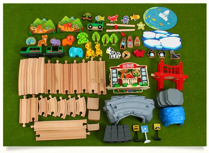 82PCS Wooden Animal Train Track Compatible with Wooden Track Railway Electric Train Accessories Boys Toy Children's Day Gifts
82PCS Wooden Animal Train Track Compatible with Wooden Track Railway Electric Train Accessories Boys Toy Children's Day Gifts