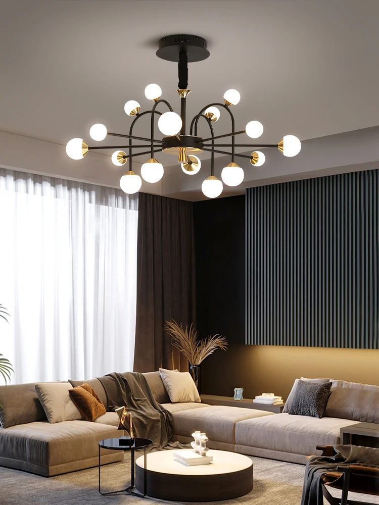 Living room led chandelier modern minimalist light luxury Nordic style atmosphere 2020 restaurant creative ball magic bean lamps
Living room led chandelier modern minimalist light luxury Nordic style atmosphere 2020 restaurant creative ball magic bean lamps