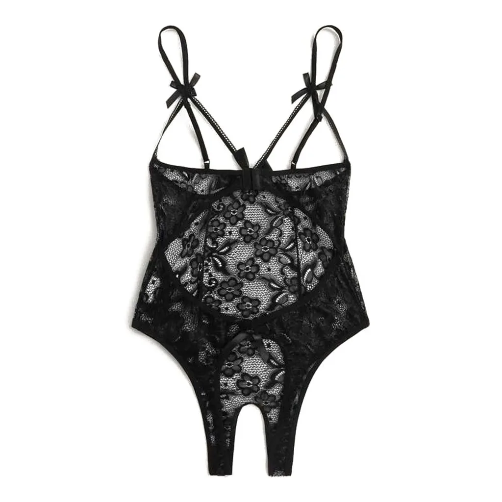 Women Bow Lace Hollow Open Crotch Teddy Bodysuit Backless Jumpsuit Lingerie Embroidery Temptation Bra Set Sleepwear Transparent
Women Bow Lace Hollow Open Crotch Teddy Bodysuit Backless Jumpsuit Lingerie Embroidery Temptation Bra Set Sleepwear Transparent