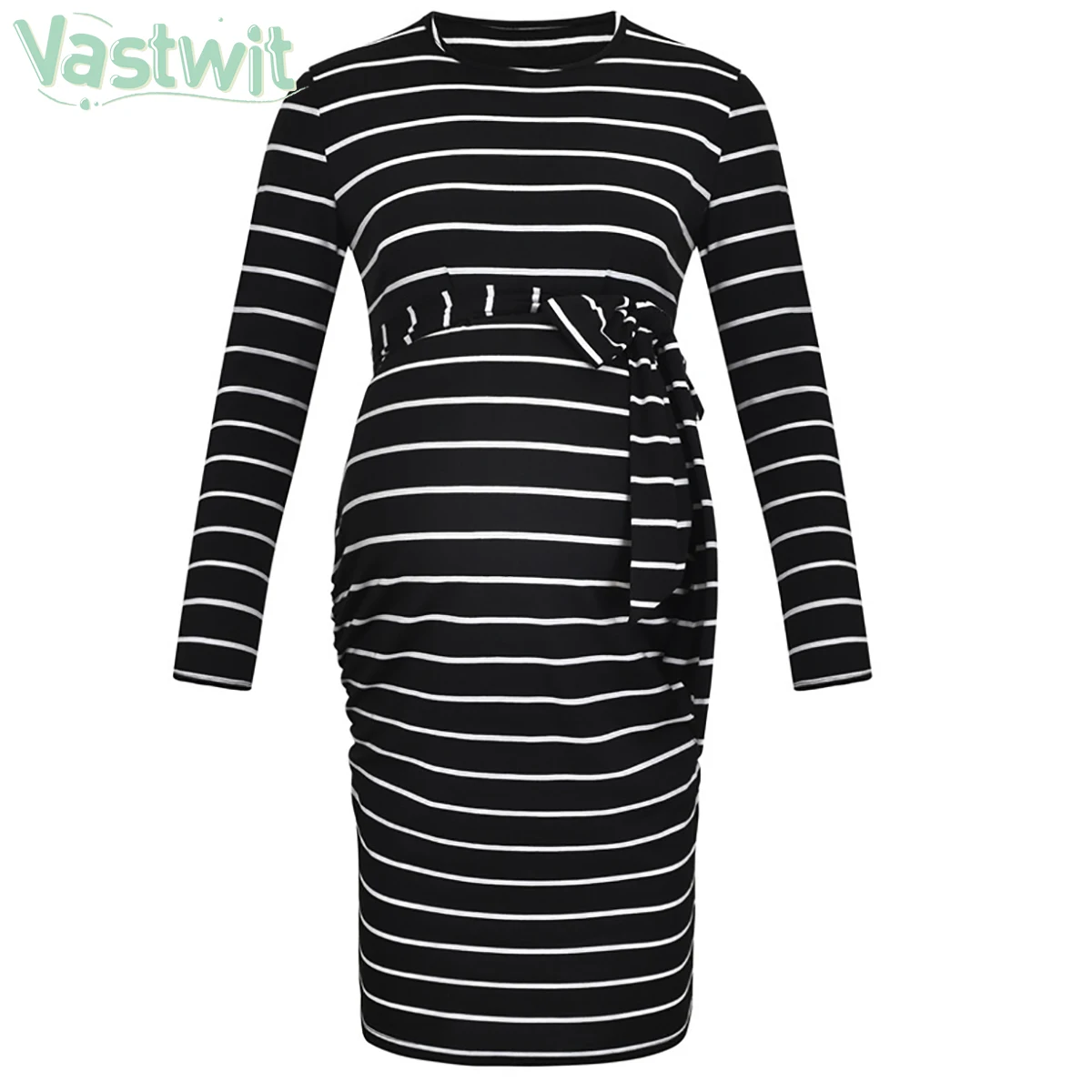 Pregnancy Autumn Dresses Pregnant Women Long Sleeve Bodycon Stripe Casual Dress Mother Home Clothes Maternity Side Ruching Dress
Pregnancy Autumn Dresses Pregnant Women Long Sleeve Bodycon Stripe Casual Dress Mother Home Clothes Maternity Side Ruching Dress