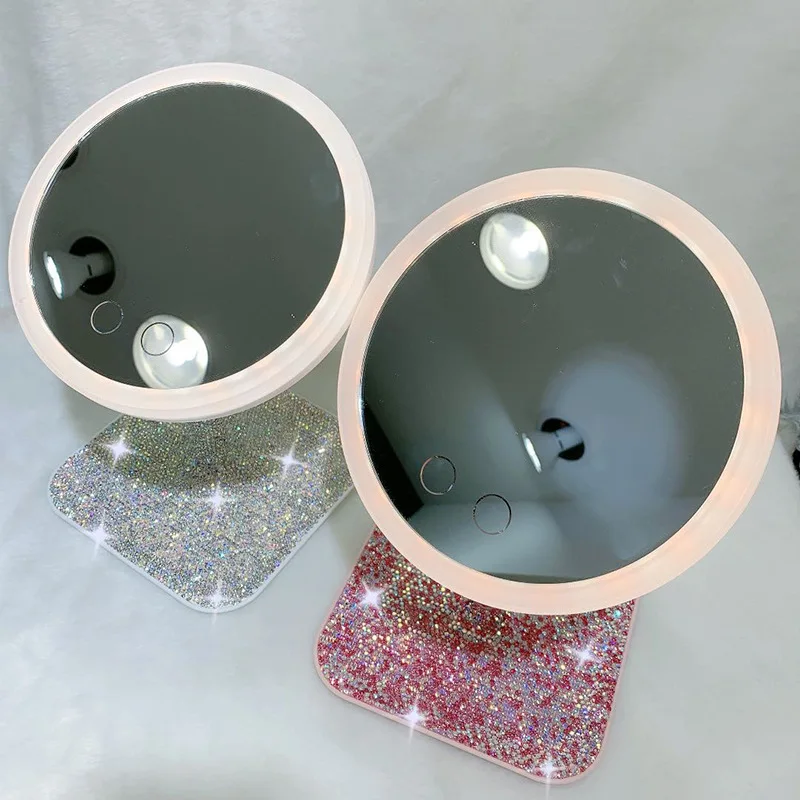 Bling Led Vanity Mirror Rhinestones Sticky Mirrors for Home Sparkling Decorative Mirrors for Bedroom Dressing Mirror Pink Round
Bling Led Vanity Mirror Rhinestones Sticky Mirrors for Home Sparkling Decorative Mirrors for Bedroom Dressing Mirror Pink Round