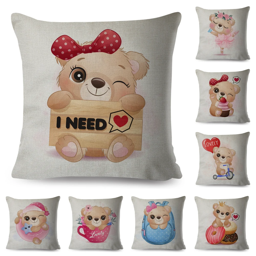 Super Cartoon Bear Pillow Case Decor Lovely Donuts Animal Print Cushion Cover for Children Room Sofa Home Car Pillowcase 45x45cm
Super Cartoon Bear Pillow Case Decor Lovely Donuts Animal Print Cushion Cover for Children Room Sofa Home Car Pillowcase 45x45cm