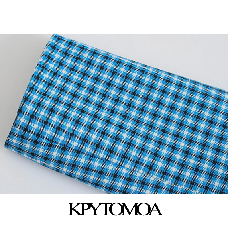 KPYTOMOA Women 2021 Fashion Single Button Cropped Checked Blazer Coat Vintage Long Sleeve Female Outerwear Chic Veste Femme
KPYTOMOA Women 2021 Fashion Single Button Cropped Checked Blazer Coat Vintage Long Sleeve Female Outerwear Chic Veste Femme
